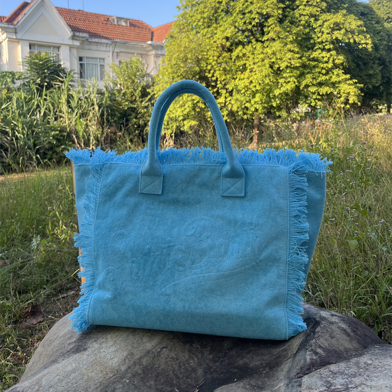 European American New Autumn And Winter Women's Towel Bag, Solid Color, Handmade Tassel, Artistic Words, Shoulder Bag