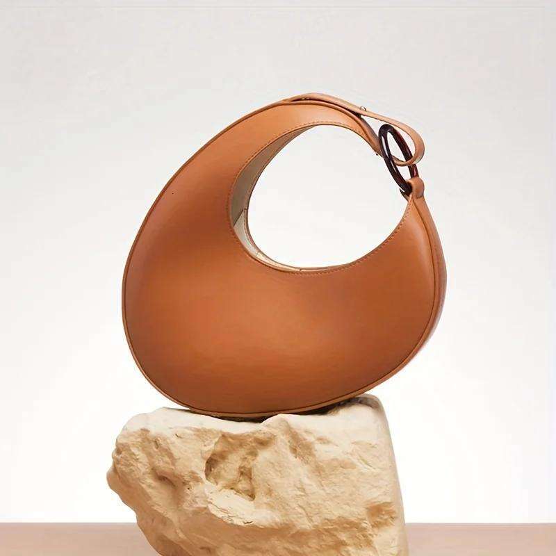 Women's Bags Handbag Niche Design Oval Shoulder Minimalist Hobo Bag For Women Stylish Solid Color Handbag Shopping