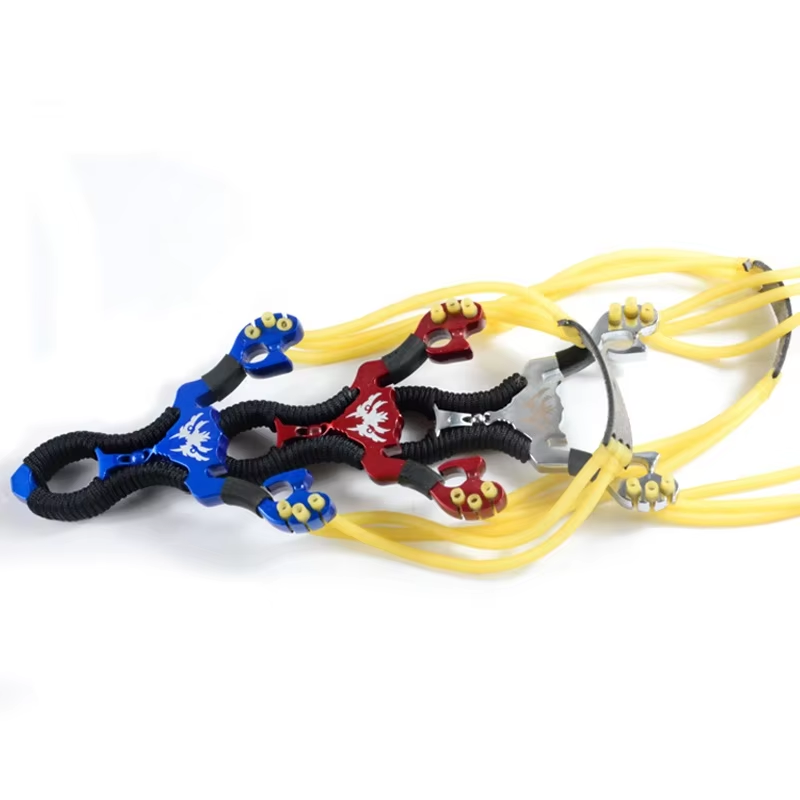 chinese hunting slingshot powerful steel polaris slingshot with 3 rubber band