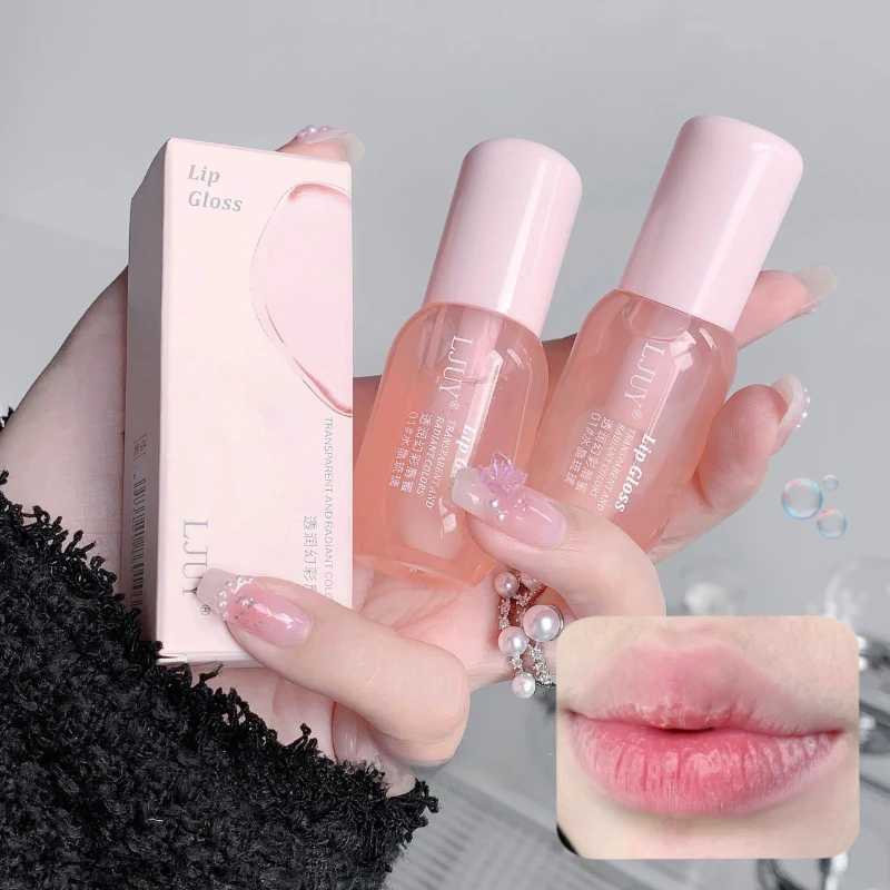 Orange Soda Lipgloss Clear Crystal Moisturizing Lips Beauty Treatment Peach Jelly Lip Oil Transparent Fade Lip Lines Lip BalmXJ241223