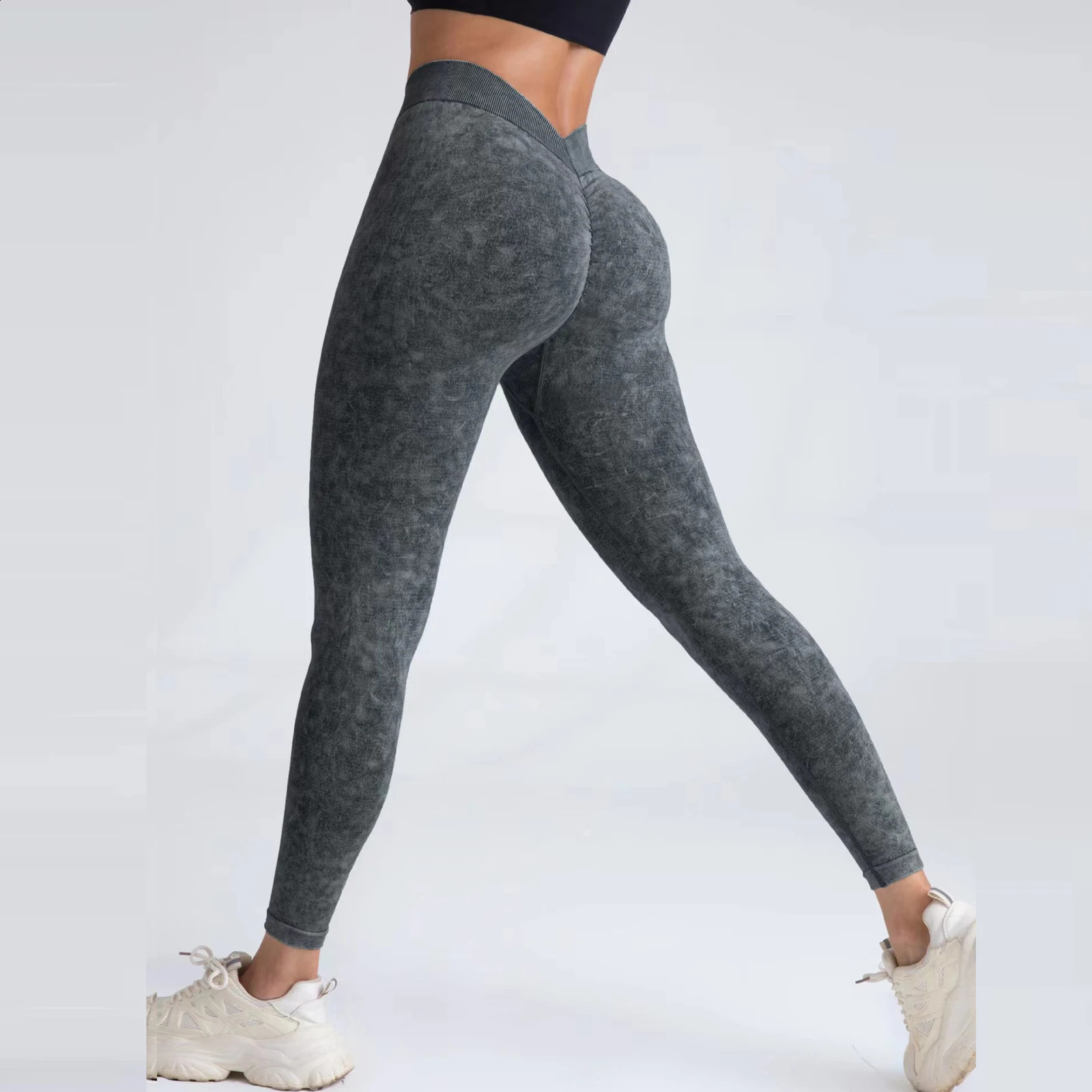Women V Back Leggings Butt Lifting Gym Fitness Athletic Workout Leggins Outdoor Yoga Pants Sports Soft Tights Nylon 241217