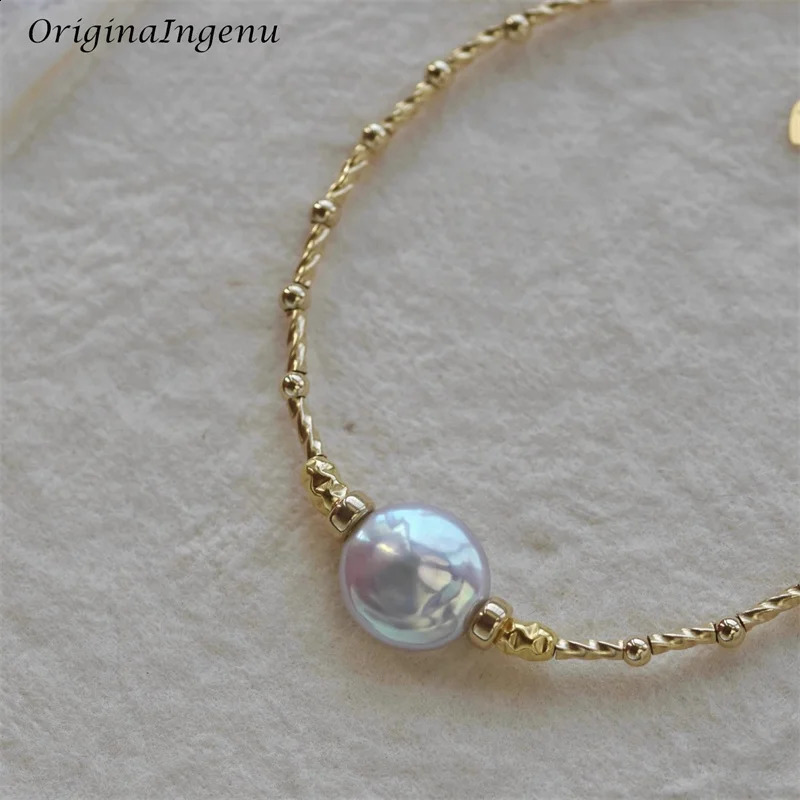 14K Gold Filled Natural Baroque Pearl Bracelet Handmade Gold Beads Bracelet Waterproof Tarnish Resistant Jewelry Boho Bracelet 241220