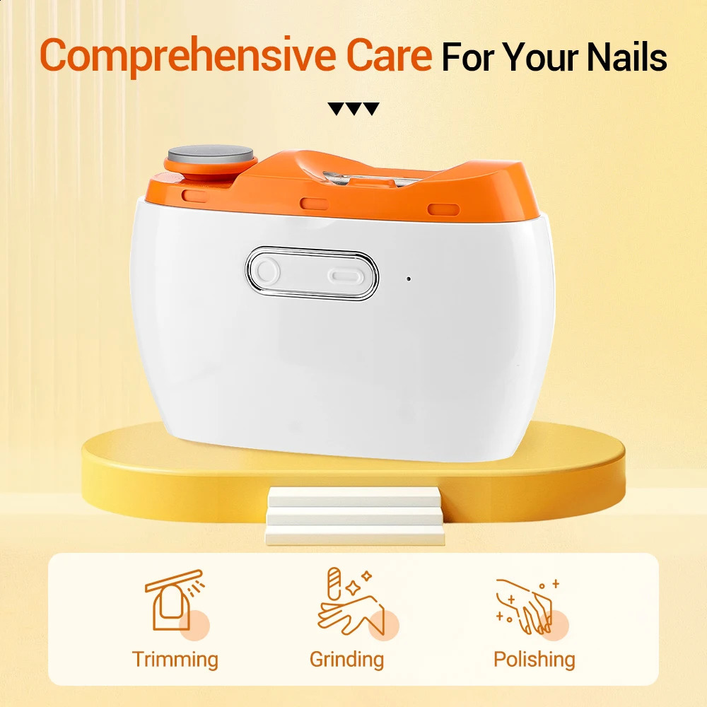 2in1 Electric Nail Clipper Nail Polishing USB Rechargeable Nail Trimmer Automatic Nail Cutter For Baby Adult Nail Scissors 241223