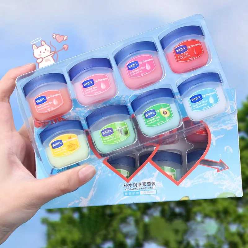 4/6/8pcs Moisturizing Lip Balm Set Whitening Moisturizing Base Natural Plant Base Moisturizing Crack Lip Care Jelly MoisturizerXJ241223