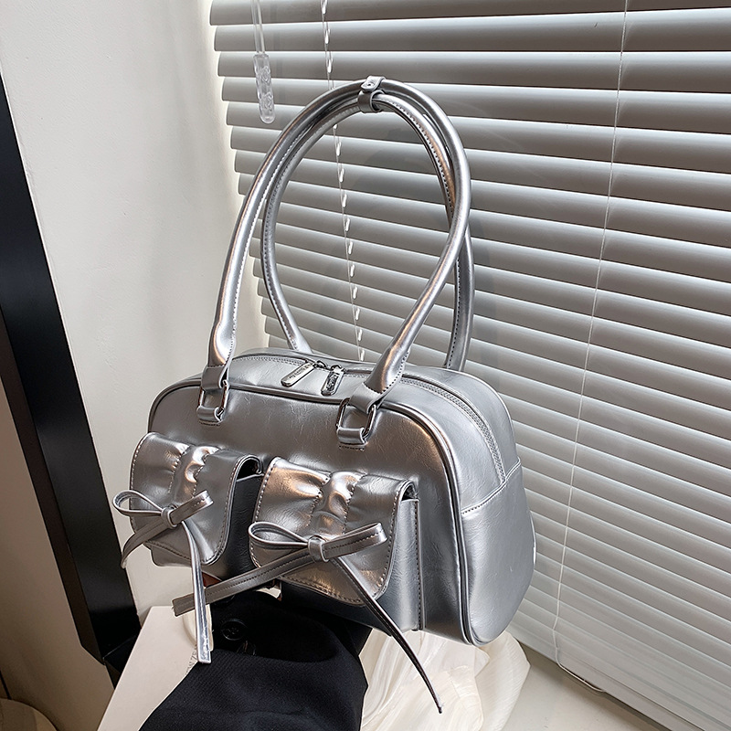 Free shippin 2025 Single Shoulder Bag Women flap Square black handheld bag handbag crossbody Bow Underarm Bag