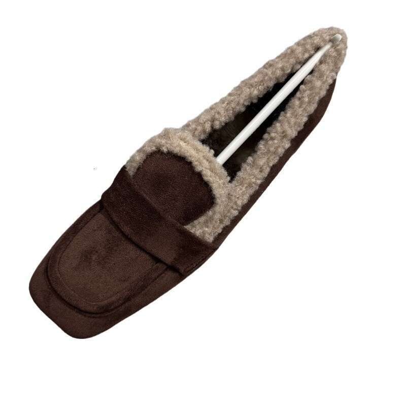 Mao New Style With Added Velvet Bean For Women, Soft Top, Anti Slip Sole, Warm Single Shoe, Thick Heel, Grandma Shoes