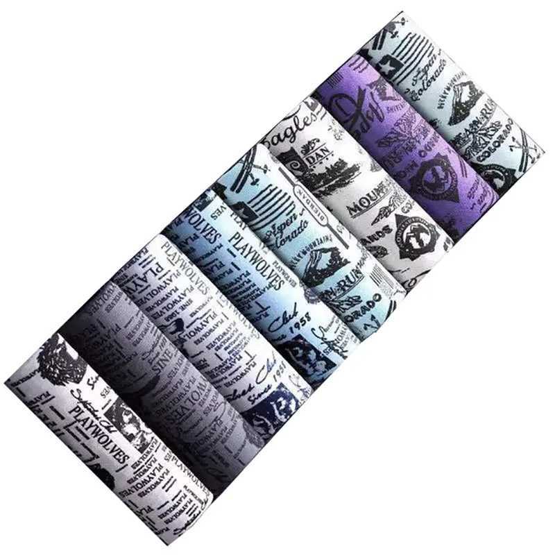 8 pieces/set mens underwear Modal mens underwear breathable and sexy mens boxing shorts printed underwear shorts U-shaped see through bag mens underwe