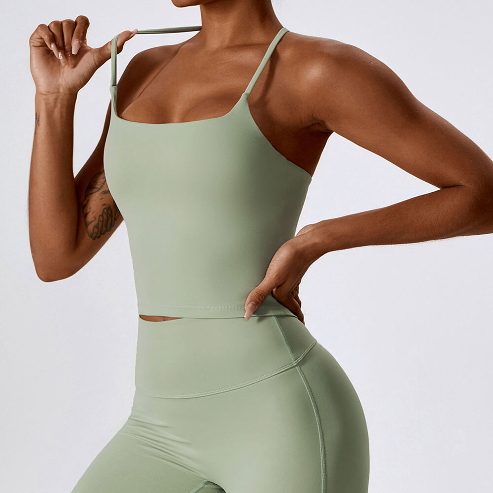Women's Thin Push Up Exercise Vest Exposed Navel Underwear Designer Breathable Beauty Back Bra