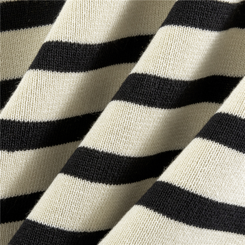 Knitted Suit Striped Tops Wide Leg Knit Pantst Waist Loose 2-Piece Set New In Autumn Winter Casual Clothes For Women