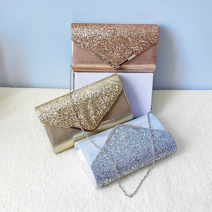 Sparkling Glitter Ladies Banquet Bag Clutch Bag Wedding Banquet Crossbody Bag Large Capacity Womens Tote Bags 240920