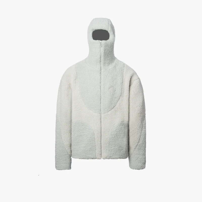 Overseas ins new color blocked stand up collar jacket men's women's fleece zipper letter embroidery warm autumn and winter hoodie Y2K