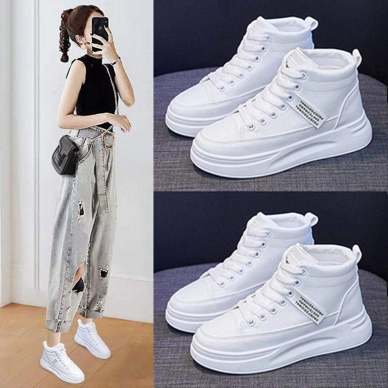 High Top Ddmywed For Women Anti Slip Versatile Student Board Shoes Autumn And Winter Thick Soled Midsole New White Chinese Brand F Ddmysaturn