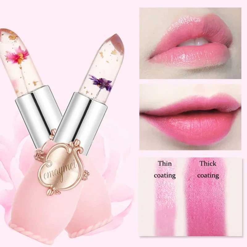 Jelly Dried Flower Color Changing Lip Balm Transparent Moisturizing Make Up Lipstick Repair Dry Cracks for Lips Care LipglossXJ241223