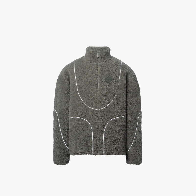 Overseas ins new color blocked stand up collar jacket men's women's fleece zipper letter embroidery warm autumn and winter hoodie Y2K