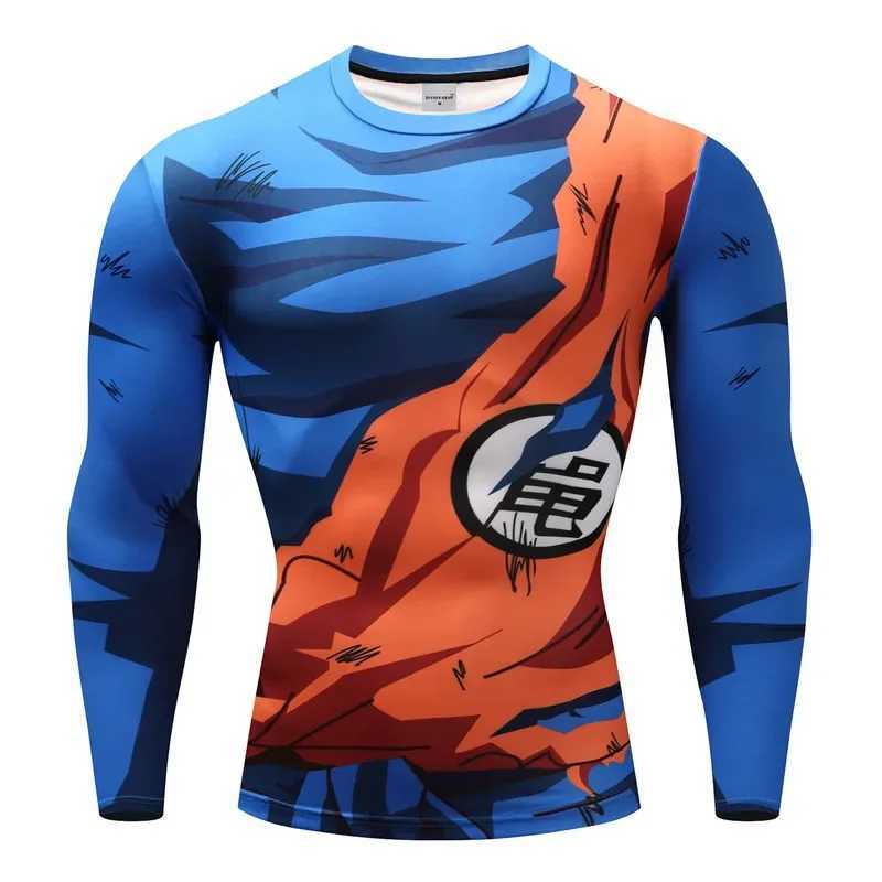 New Arrival Animated Vegeta cosplay 3D printed long sleeved T-shirt mens spring and autumn casual sports trend lightweight breathable top Z241223