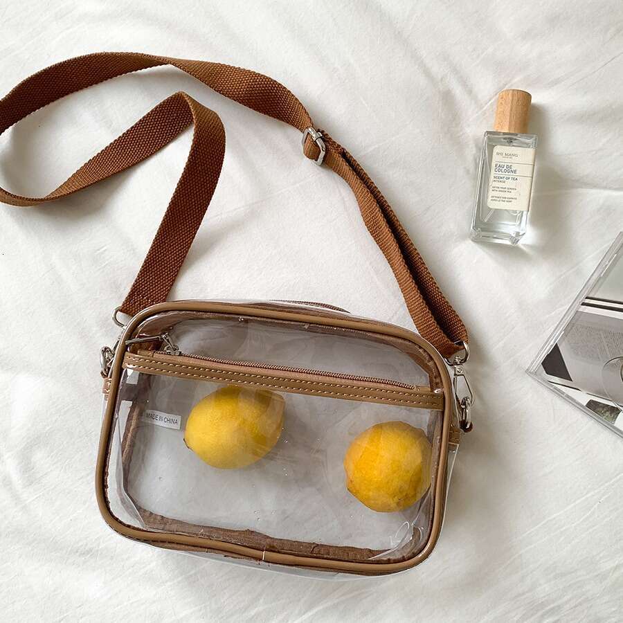Summer minimalist trend PVC jelly versatile niche women's high-end casual crossbody transparent bag