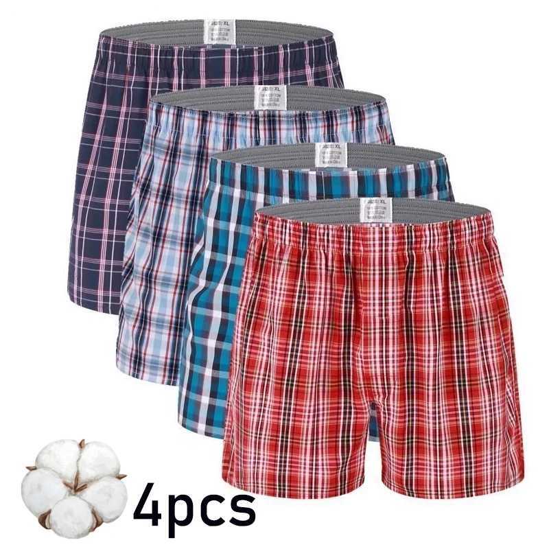 Fardly mens underwear pure cotton boxing shorts pure cotton fabric classic basic style arrow pants mens comfortable pants loose pants W241223