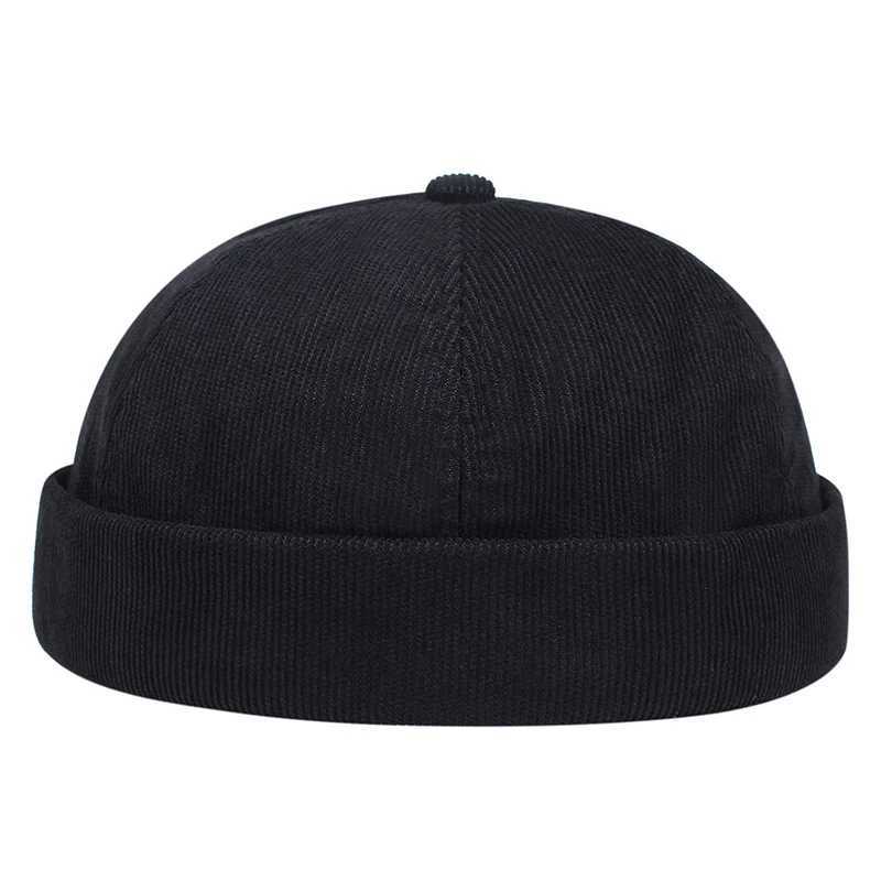 Caps Hats Spring and summer new casual landlord street melon skin tidal hat without Brim retro hip-hop hat unisex hat H241223