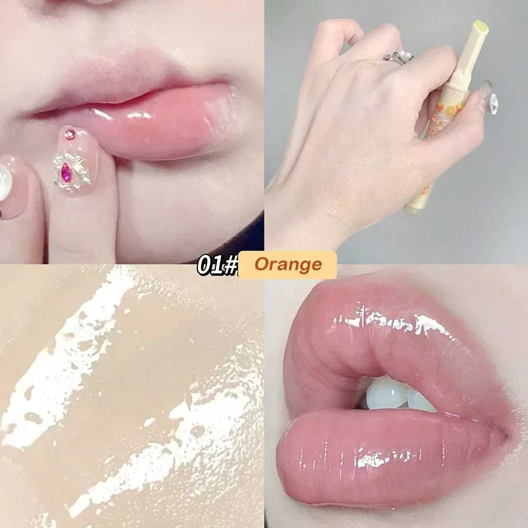1/3PCS Mirror Water Light Lip Glaze JellyLip Gloss Long Lasting Moisturising Love Heart Solid Lipstick Pen Makeup CosmeticXJ241223