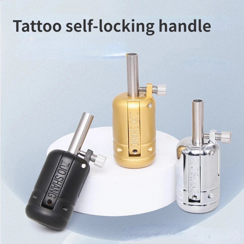 Tattoo Machine Press Needle Handle Self-Locking Needle Adjustable Position Grip Zinc alloy Material Tatto Accessorie Gun Supply 241223