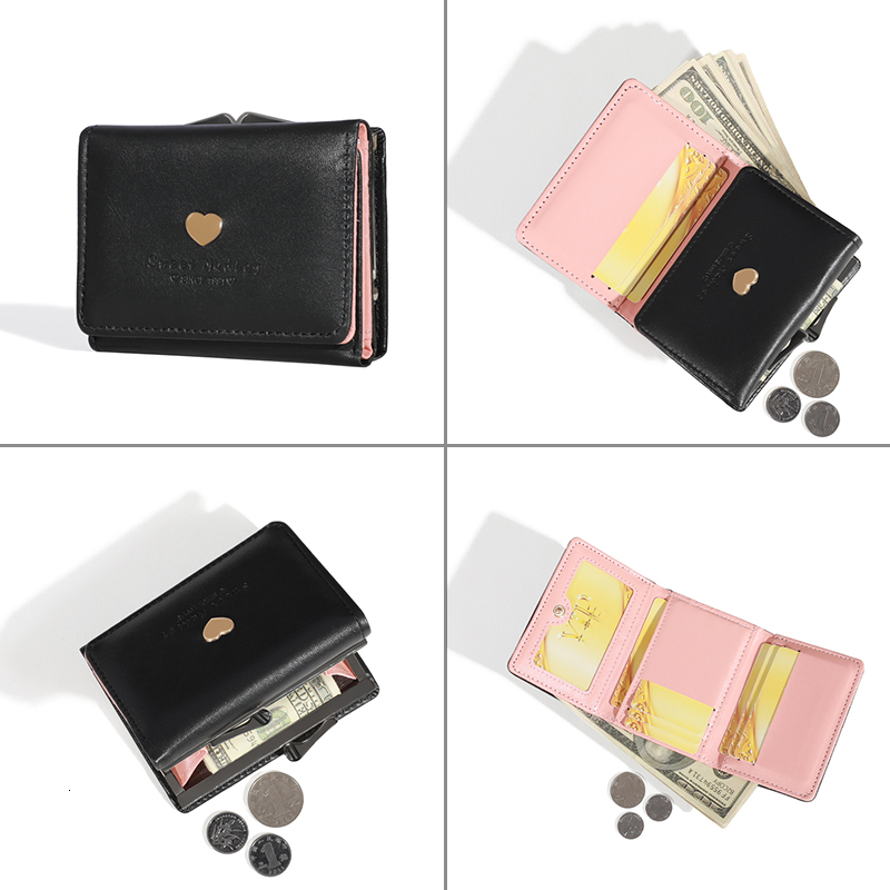 Minimalist Trifold Short Wallet, Solid Color Clutch Coin Purse, Versatile Credit Card Holder