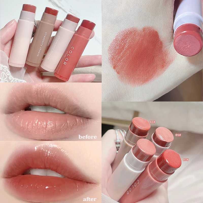 Jelly Colored lipstick Moisturizing Transparent Lip Base lipstick Anti drying Moisturizing Lip Care Lip Gloss Coloring CosmeticsW241223
