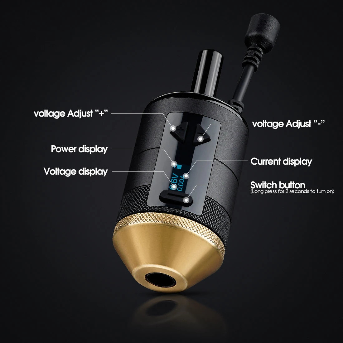 Rotary Tattoo Machine Wireless tattoo Grips RCA DC Optional Needle Grip Electric Rechargeable Tattoo Grip 241223