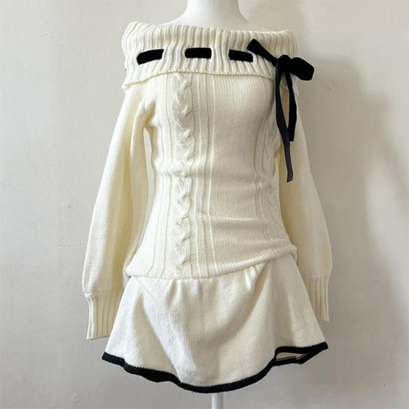 Solid color womens pullover casual retro street lace lapel single shoulder Harajuku Y2K versatile cut emo girls slim tops 241211