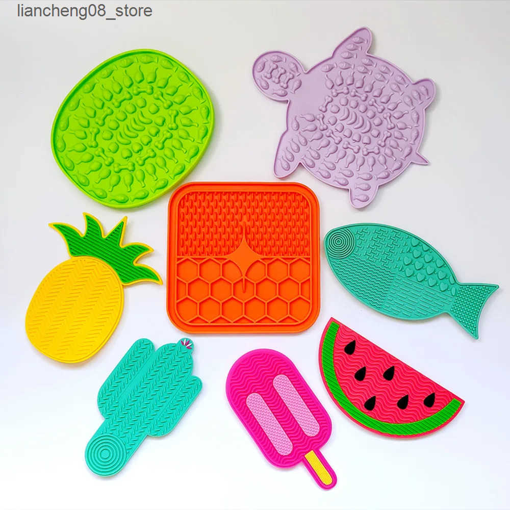 Dog Bowls Dishes for pets weighing less than kilograms Mat Cats Slow Food Bowls Suction Cup Food Silicone Lickproduct small L240910