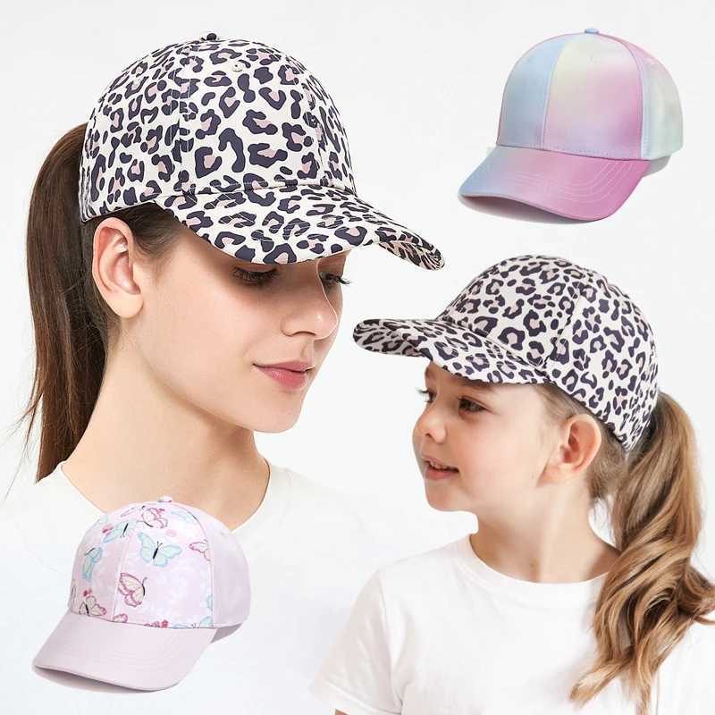 Caps Hats Girls Summer Childrens Tail Hat Sports Travel Baseball Hat Womens Sun Hat Adjustable 53/56cm H241223