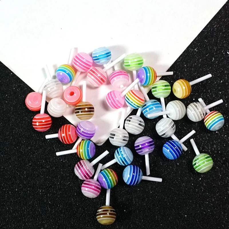 50pcs Miniature Lollipop 1 12 kawaii charm for Nails Crafts Jewelry Cute 3D Studs Charms Jewelry 3D Lollipop Charms 241223