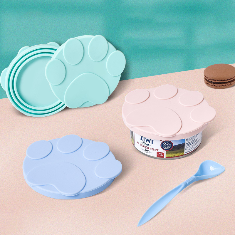 Ddmysat Portable Silicone Cat Canned Lid In Food Sealer Spoon Pet Cover Storage Fresh Keeping Lids Bowl Dog Accessories
