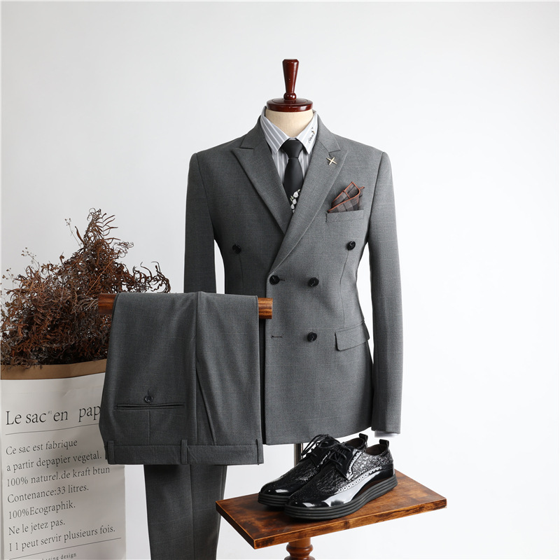 Men's K781 Premium Striped Business Suit - Versatile Wedding Groomsmen Jacket