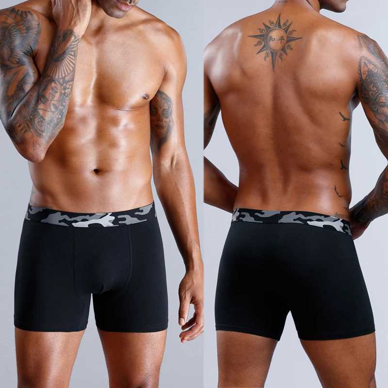 Camouflage Boxer Mens Underwear Mens Boxing Shorts Mens Underwear Sexy Cotton Underwear Luggage Plus W241223