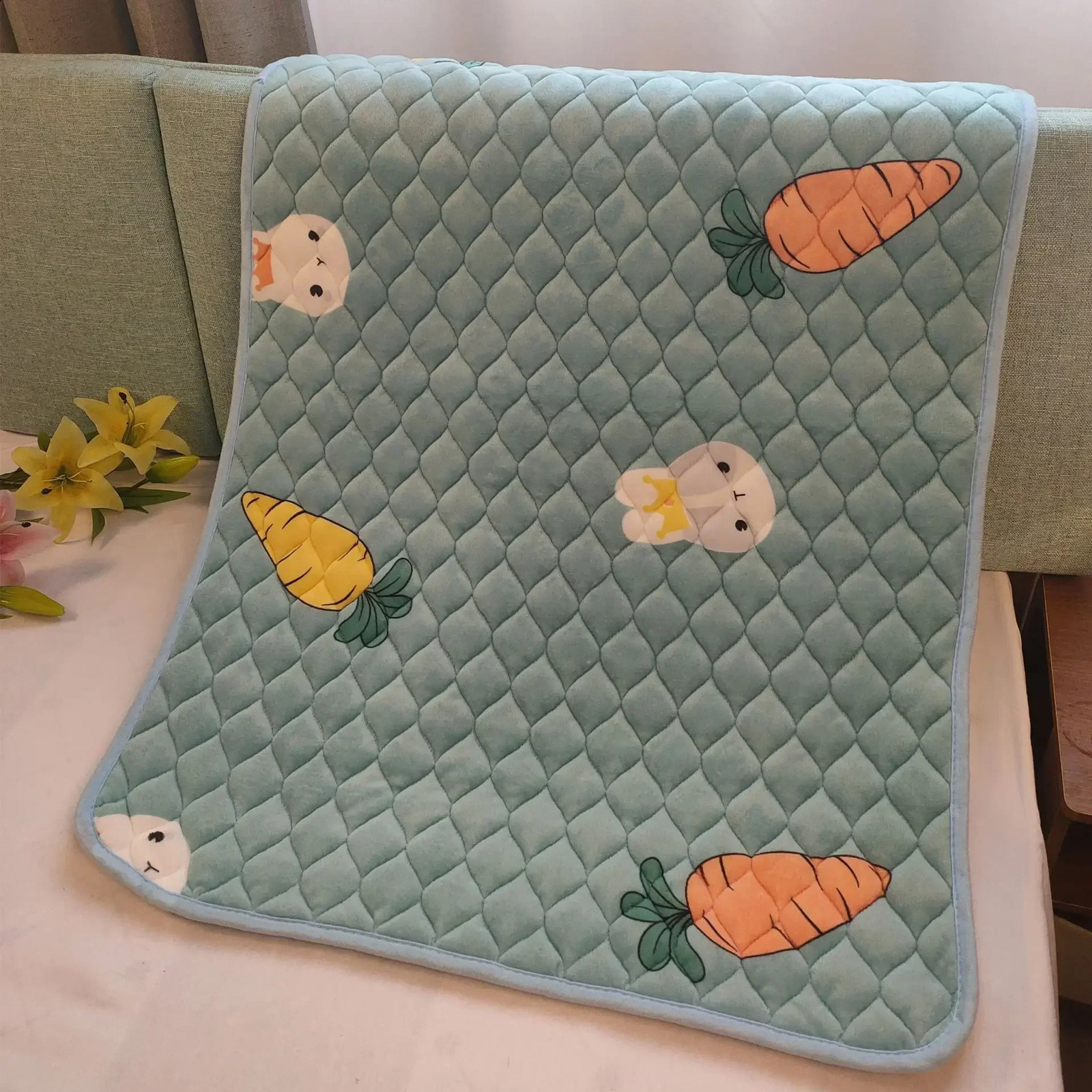Washable Baby Changing Pad Cartoon Baby Changing Mat Baby Changing Mat 70X100CM born Waterproof Pad Portable Compact Nappy 241223