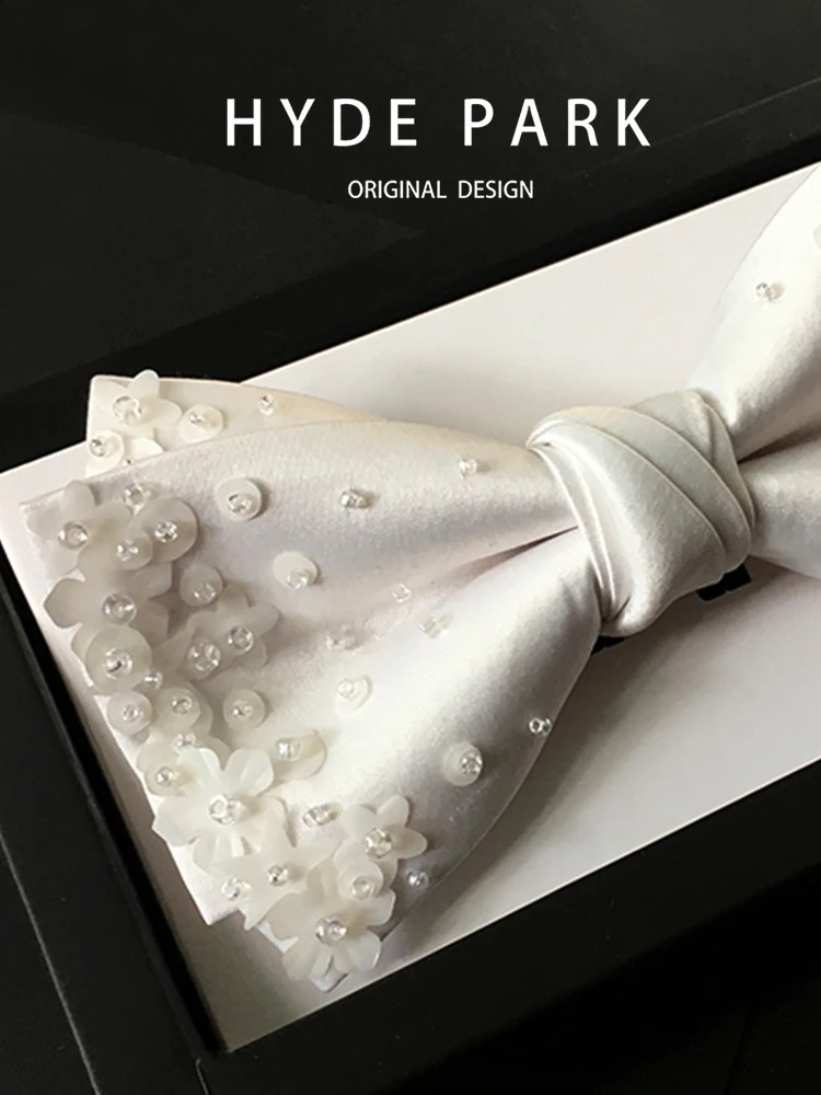 High quality butterfly white wedding gift used for beauty heavy industrial beads mens bows 241220