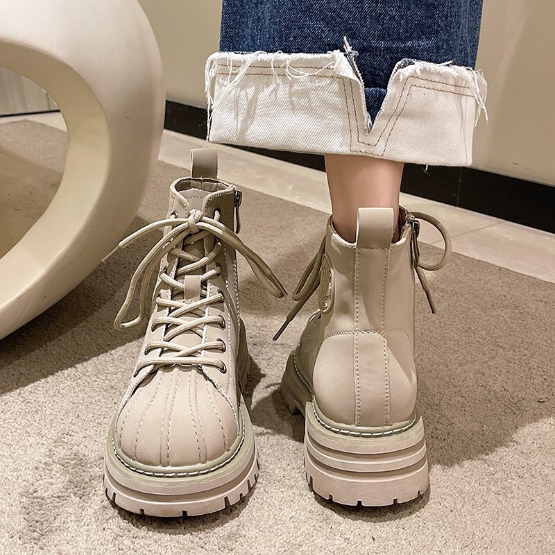 Martin Ddmywed Leather For Women Autumn And Winter New Items Internet Famous Big Yellow British Style Comfortable Short Boots Chinese Brand Shoes F Dd