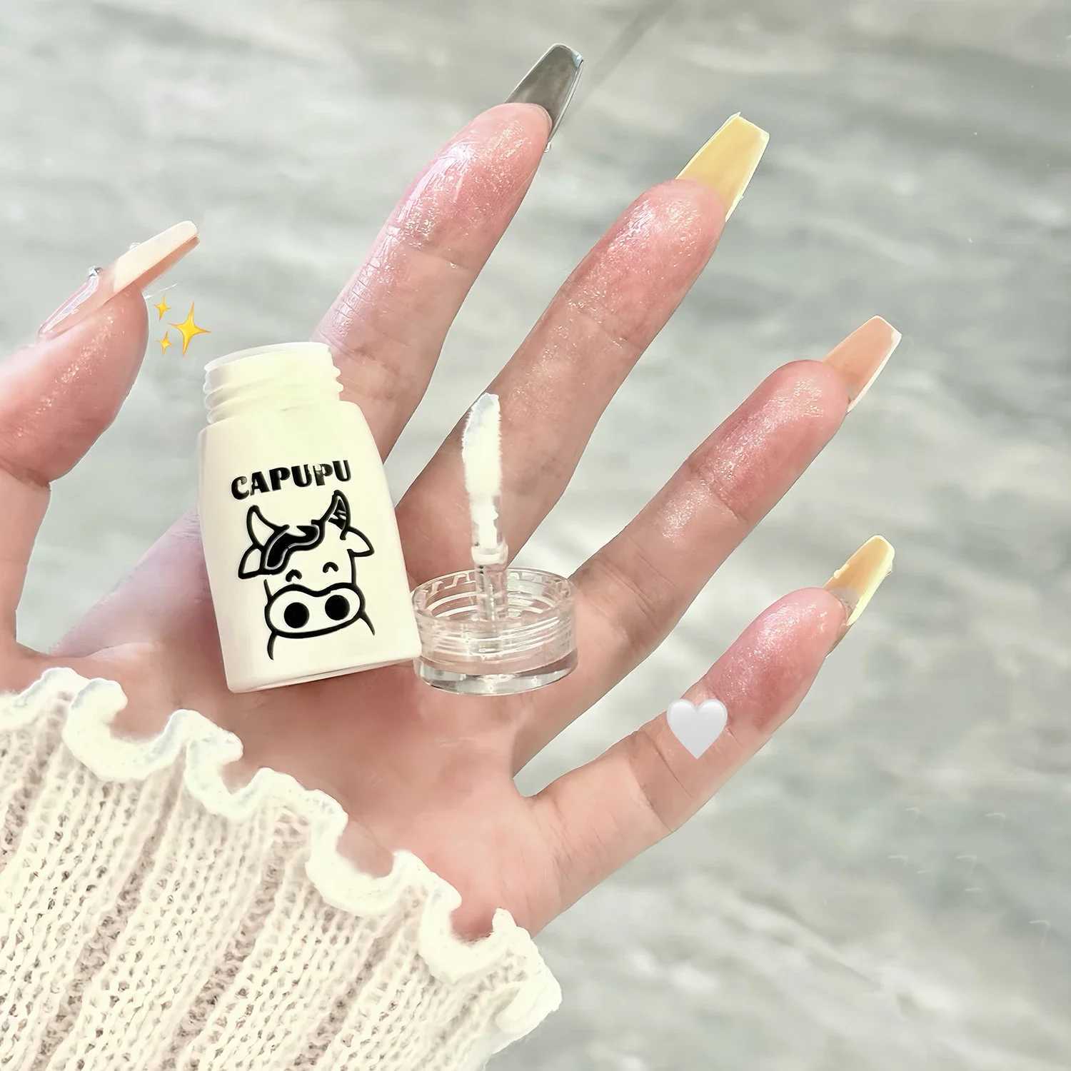 Natural Milk Flavor Lip Balm Milk Cream Moisturizing Non-stick Lip Tint Lip Oil Clear Hydrating Plumping Korean Lips Care MakeupXJ241223