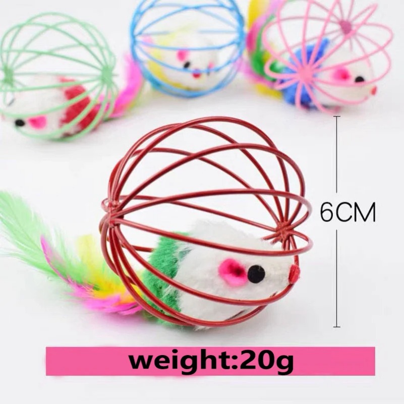 Cat Toy Pet Cat Kitten Playing Mouse Rat Mice Ball Cage Toys Pet Supplies Cat Mouse Toy