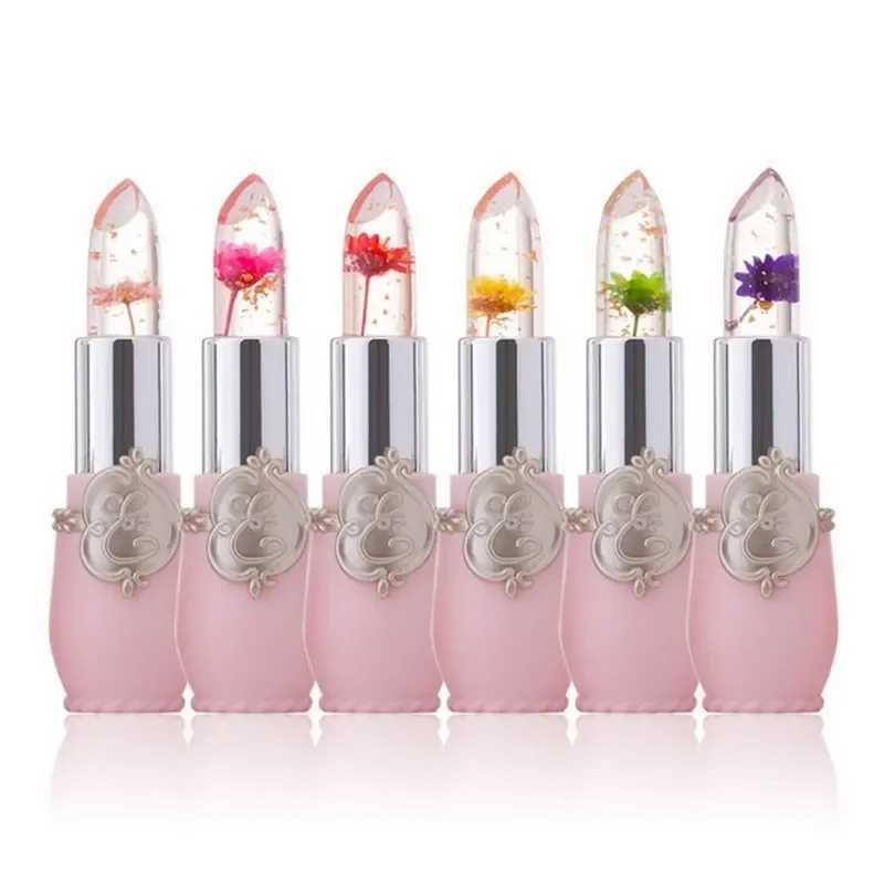 Moisturizer Lip Gloss Transparent Jelly Flower Lipstick Temperature Color Change Waterproof Makeup Lip Balm Cosmetic Makeup ToolXJ241223