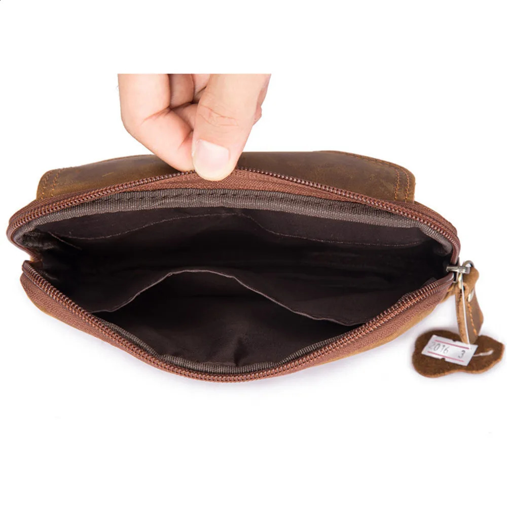 Fanny Waist Bag Men Genuine Leather Belt Bum Leg Hip Packs for Men Mini Multi Phone Box Wallet and Purse Outdoor Coin Card Pouch 241223