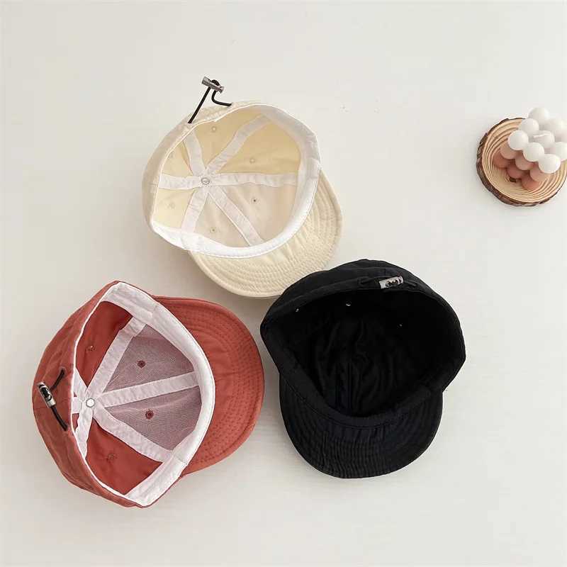 Caps Hats Summer baby baseball cap solid color adjustable childrens sun hat suitable for soft Brim boys girls Peaked Caps Gorras for young children H2