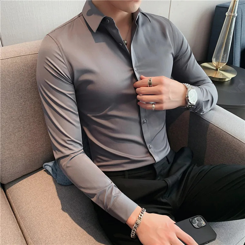 10 Color Summer Mens Short-sleeved Shirt Cotton Casual Business Shirt Mens Slim Solid Color Formal Shirt Men Clothing 7XL 241223