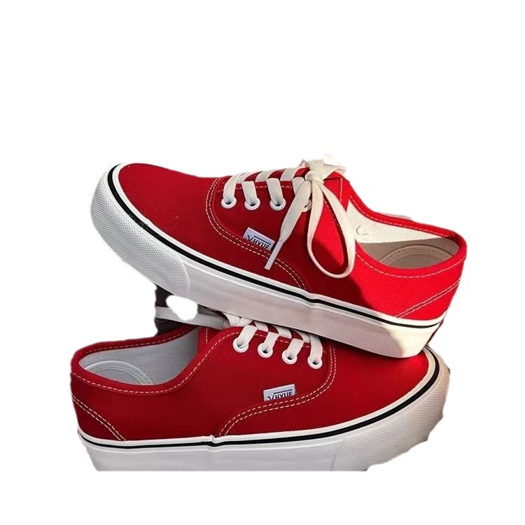 Ddmywed Red 2023 Spring And Autumn Collection Low Cut Casual Student Coarse Lace Canvas Sports Board Shoes Female Chinese Brand Shoes F1223-29 ddmythu