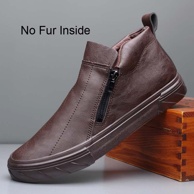 2025 Casual Italian Men Winter Warm Loafers Moccasins Breathable Slip on Black Driving Shoes Plus Size 38-46