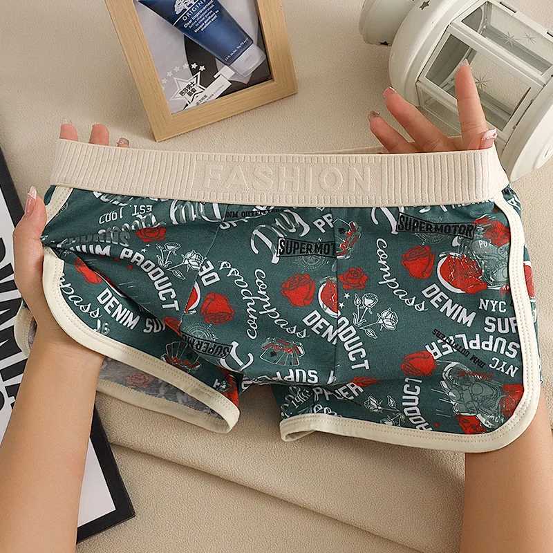 EXILIENS brand 3-piece boxer mens underwear new cotton print mens boxer Cuecas Masculinas boxing shorts mens underwear size M-3XL XS640 W241223
