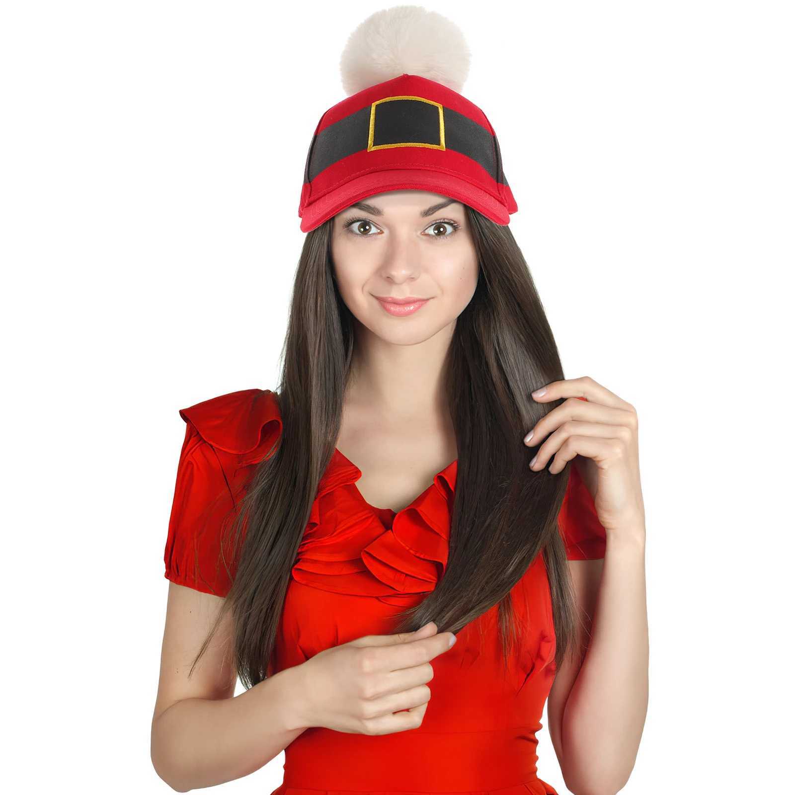 Caps Hats Christmas baseball cap with adjustable short plush suitable for adult and childrens clothing accessories New Year party decoration H241223