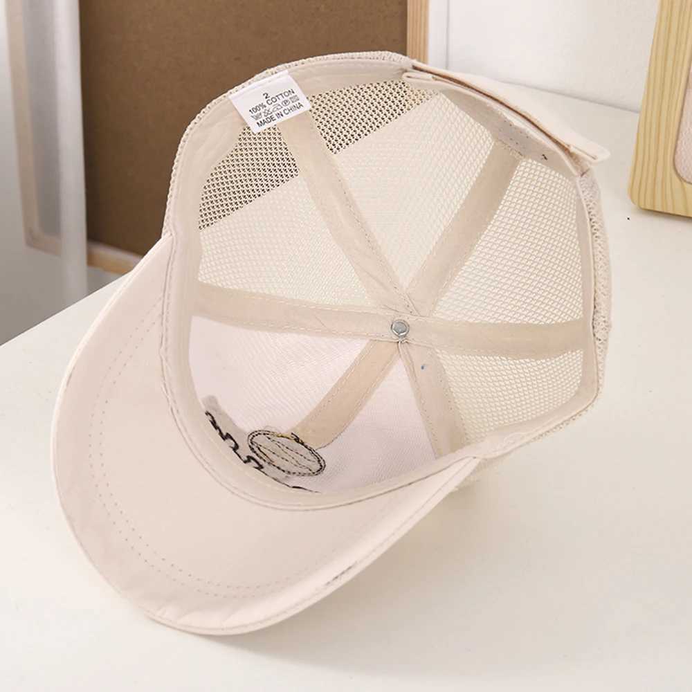 Caps Hats Summer baseball cap solid color boys and girls hat cute bear spring thin breathable mesh adjustable foot cap for children 2-8 years old H241