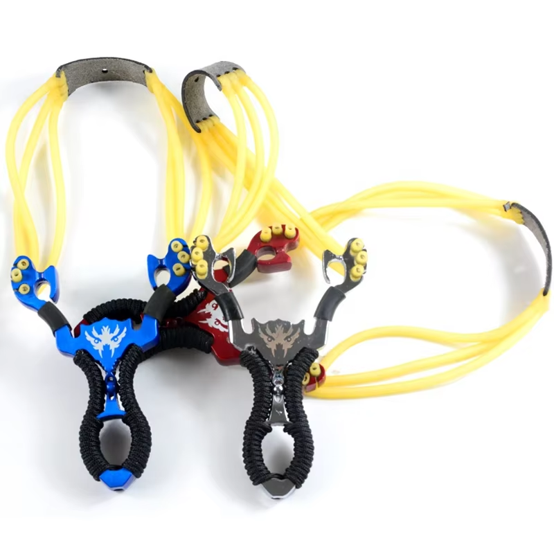 chinese hunting slingshot powerful steel polaris slingshot with 3 rubber band