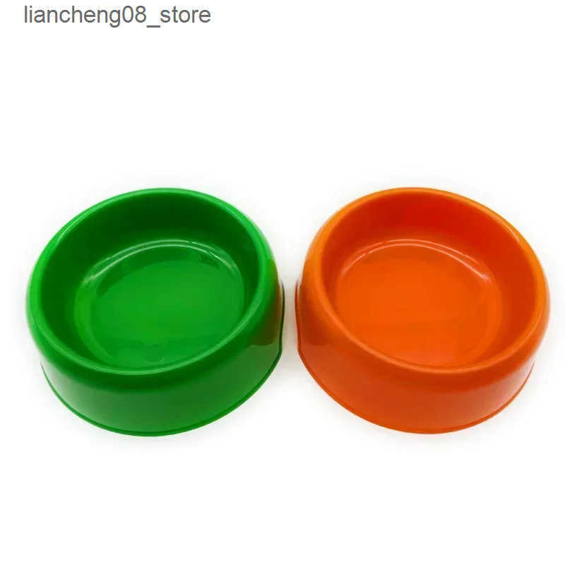 Dog Bowls Dishes Solid Color Pet Bowl Plastic Dog Bowl Cat Bowls Round Single Bowls Thickened Eco-Friendly Pet Supplies Dog Accessories L240910